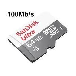 Carte Mémoire SANDISK Micro-SD 64GB CLASSE 10