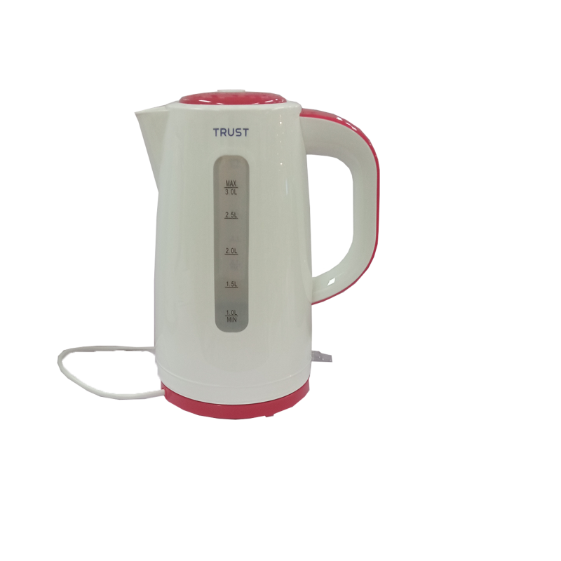 TRUST KETTLE PLASTIC 3L VP WHITE+RED TCK-KEC3002